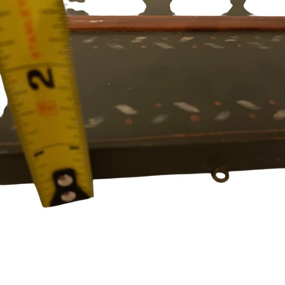 Vintage Hand-Painted Wooden Chess Checkers Game Board Folk Art Stencil Primitive - Picture 6 of 9